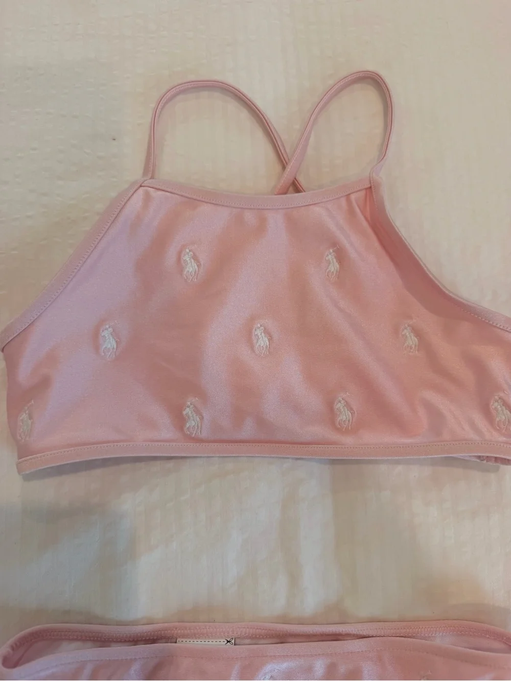 Polo by Ralph Lauren Pink Girls Two-Piece Swim Set